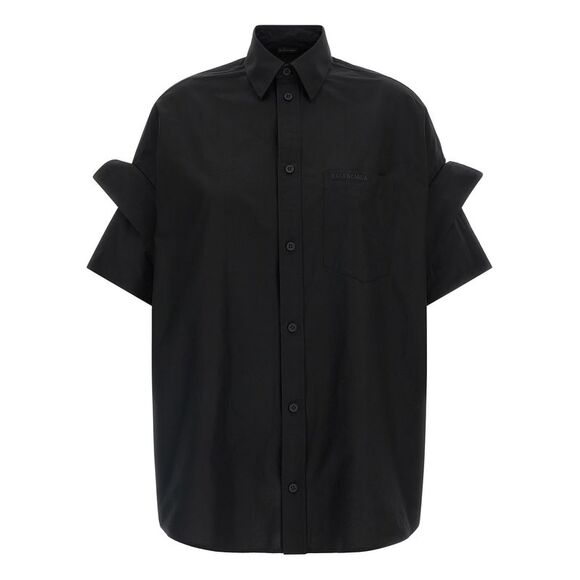 Balenciaga Women Turned-Up Cuffed Shirt